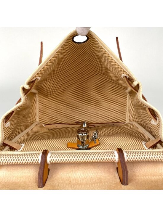 Hermes Herbag a Dos PM 2-Way Backpack Toile Ash Natural Brown main image 11